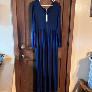 LARGE NWT LIL BETTER MAXI POPOVER DRESS